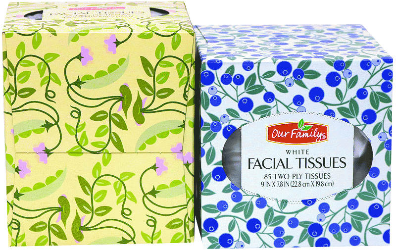 Our Family  white facial tissues, 2-ply Full-Size Picture